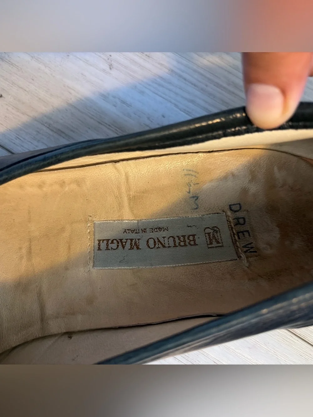 Bruno Magli Black Leather Penny Loafers